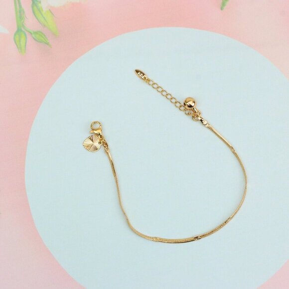 "Elegant Rose Gold Anklet with Sleek Detailing,XPAL1042 - Picture 3 of 12